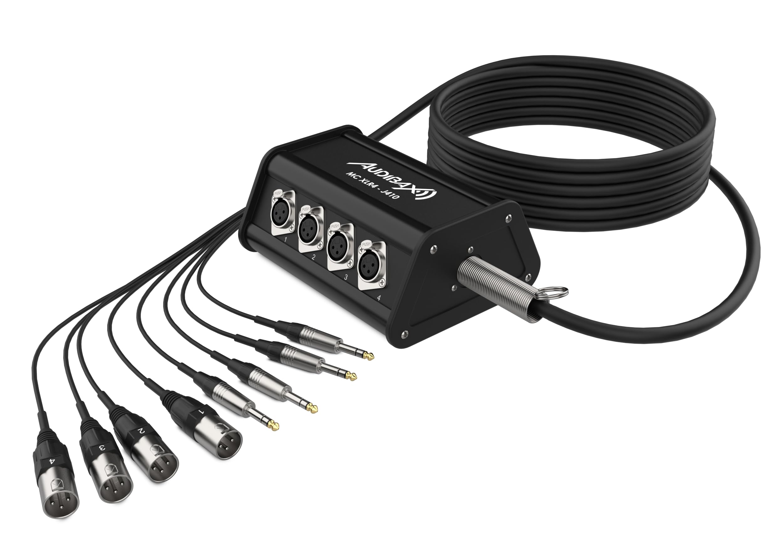 Audibax MC XLR4 J4 10 Metros Cajetín Escenario 4 XLR Entrada + 4 Jacks
