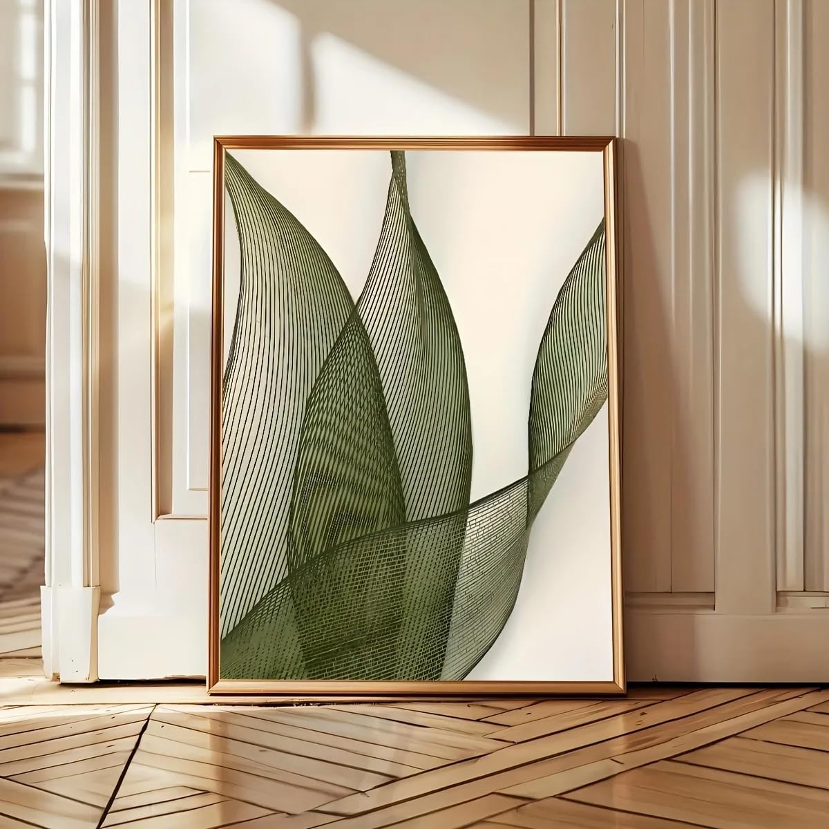LTjiajuypd Green Abstract Art Posters Minimalist Canvas Prints Painting, Wall Living Room(70x100cm)