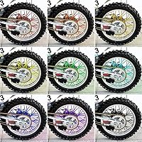 Vista 2 de 36 fundas de radios, universales para llantas de radios, fundas de radios para bicicleta, motocicleta, silla de ruedas, moto de cross (azul)