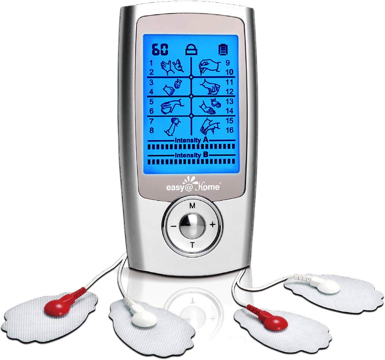 Easy@Home Mini Electronic Pulse Stimulator TENS Unit Muscle Massager - 510K Cleared for OTC Use Handheld Pain Relief Therapy Device – Pain Management on The Shoulder, Joint, Back, Leg&More (EHE029N)