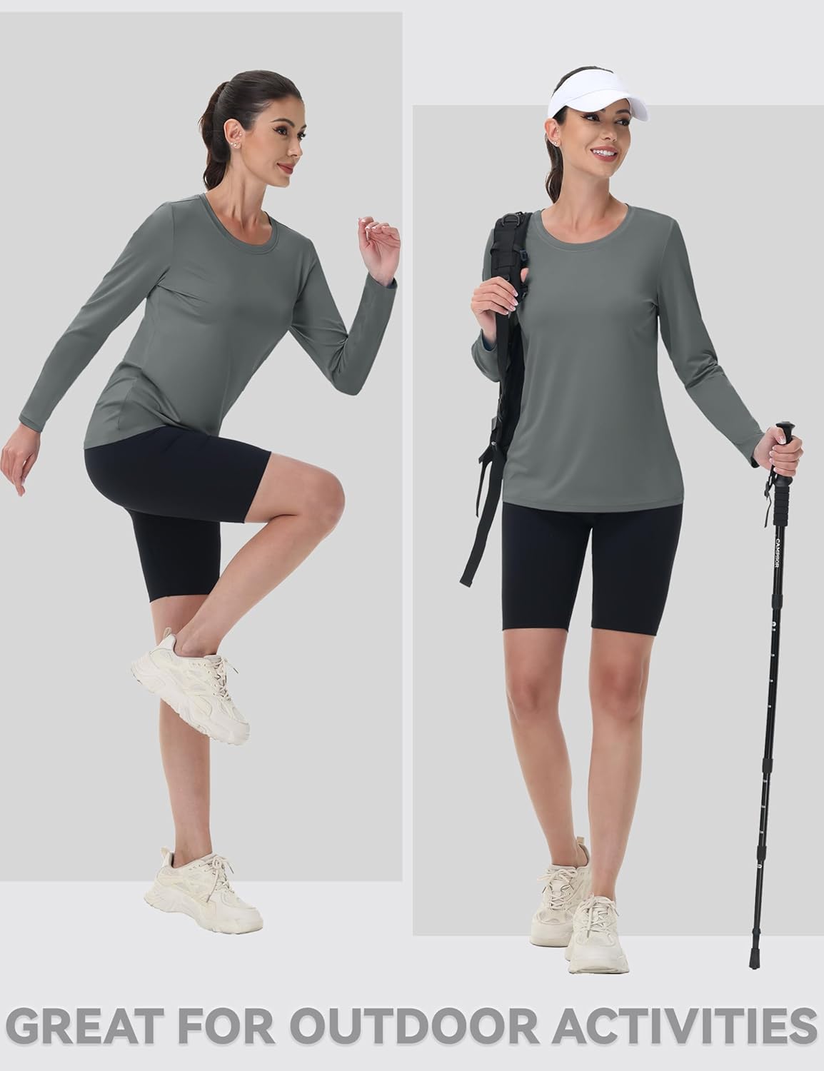 MAGCOMSEN SPF Shirts for Women Long Sleeve Quick Dry Lightweight T-Shirts Athletic Running Hiking Workout Tops - Image 6