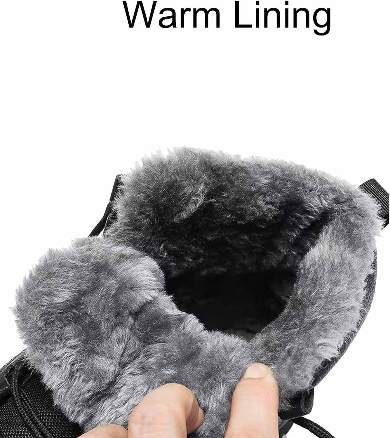 Men's Waterproof Leather Fleece-Lined Platform Ankle Boots Retro Lace Up Thick Soles High-Top Comfort Warm Snow Sport Booties Non-Slip Casual Outdoor Work Hiking Cotton Boots