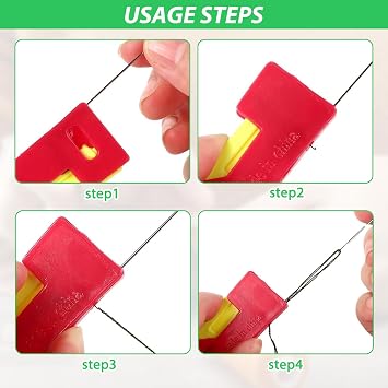 24 Pcs Automatic Needle Threaders for Hand Sewing,Quick Sewing Machine Needle Threaders Tool for Craft Embroidery,Cross Stitch Knitting
