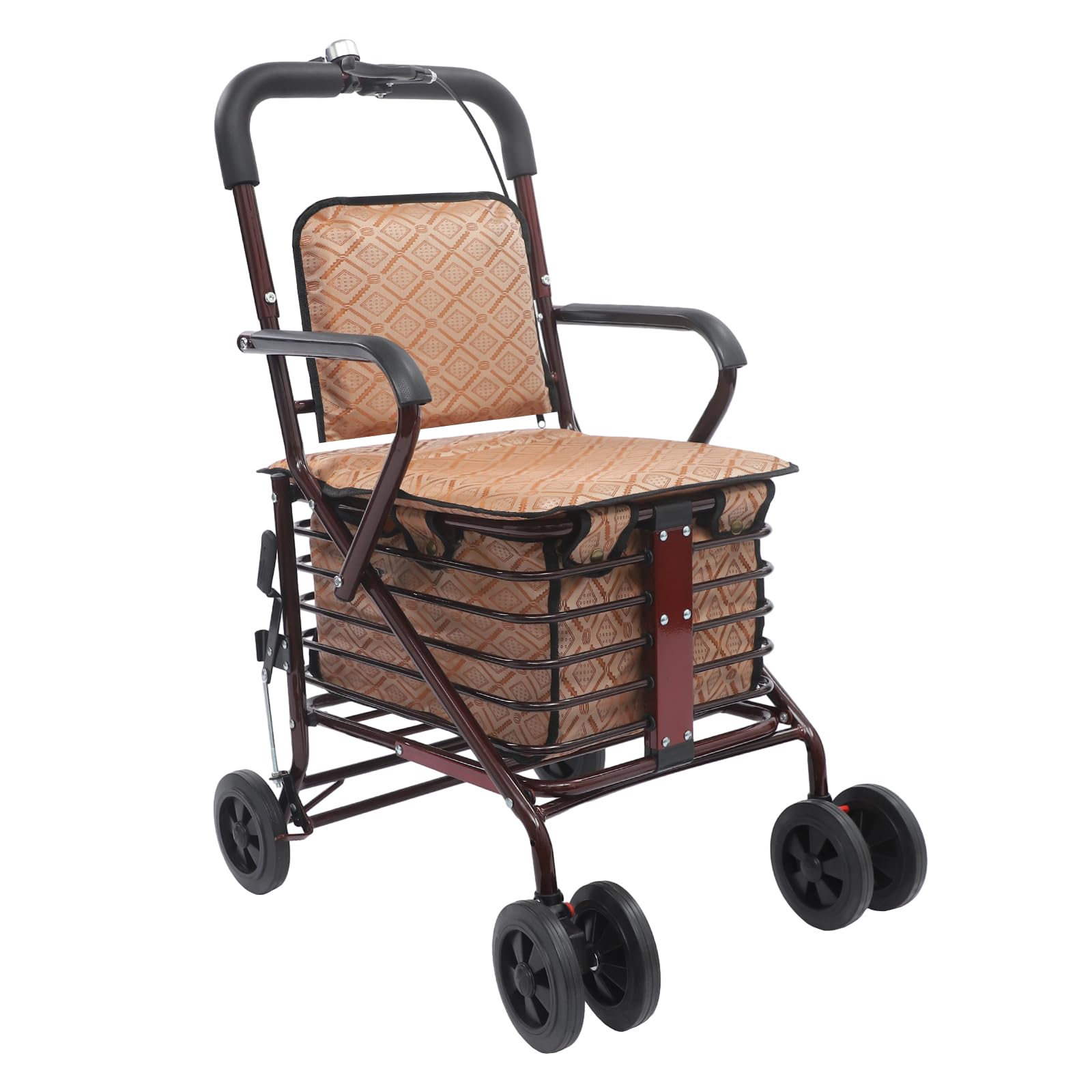 Shopping Cart for Seniors with Sturdy Build and 440 Pound Capacity for Groceries