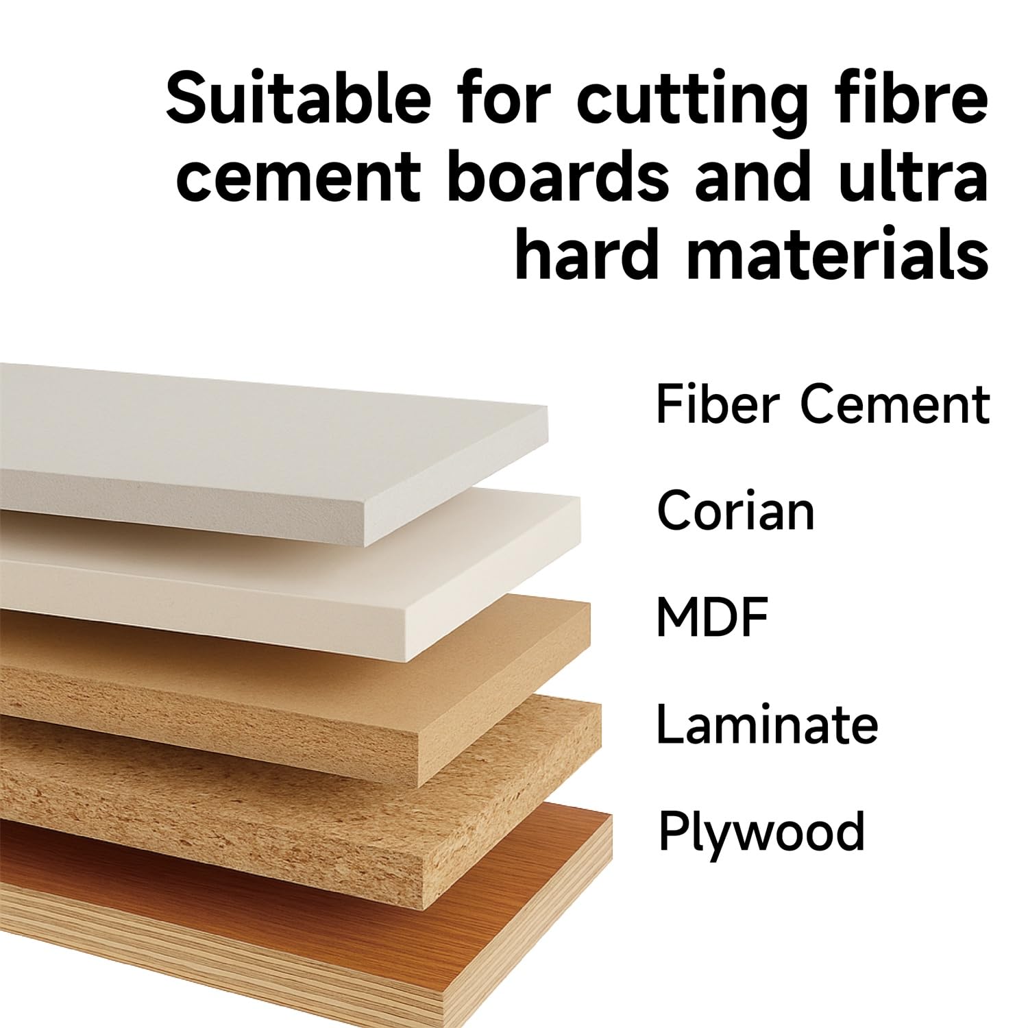 TWIN-TOWN PCDT1006 10 Inch 6 Tooth Polycrystalline Diamond Tipped (PCD) Hardie Fiber Cement Saw Blade with 5/8 Inch Arbor