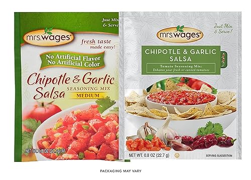 Miniatura 3 de Mrs. Wages Mezcla de condimentos de salsa con chipotle y ajo, 9.6 oz, paquete de 12