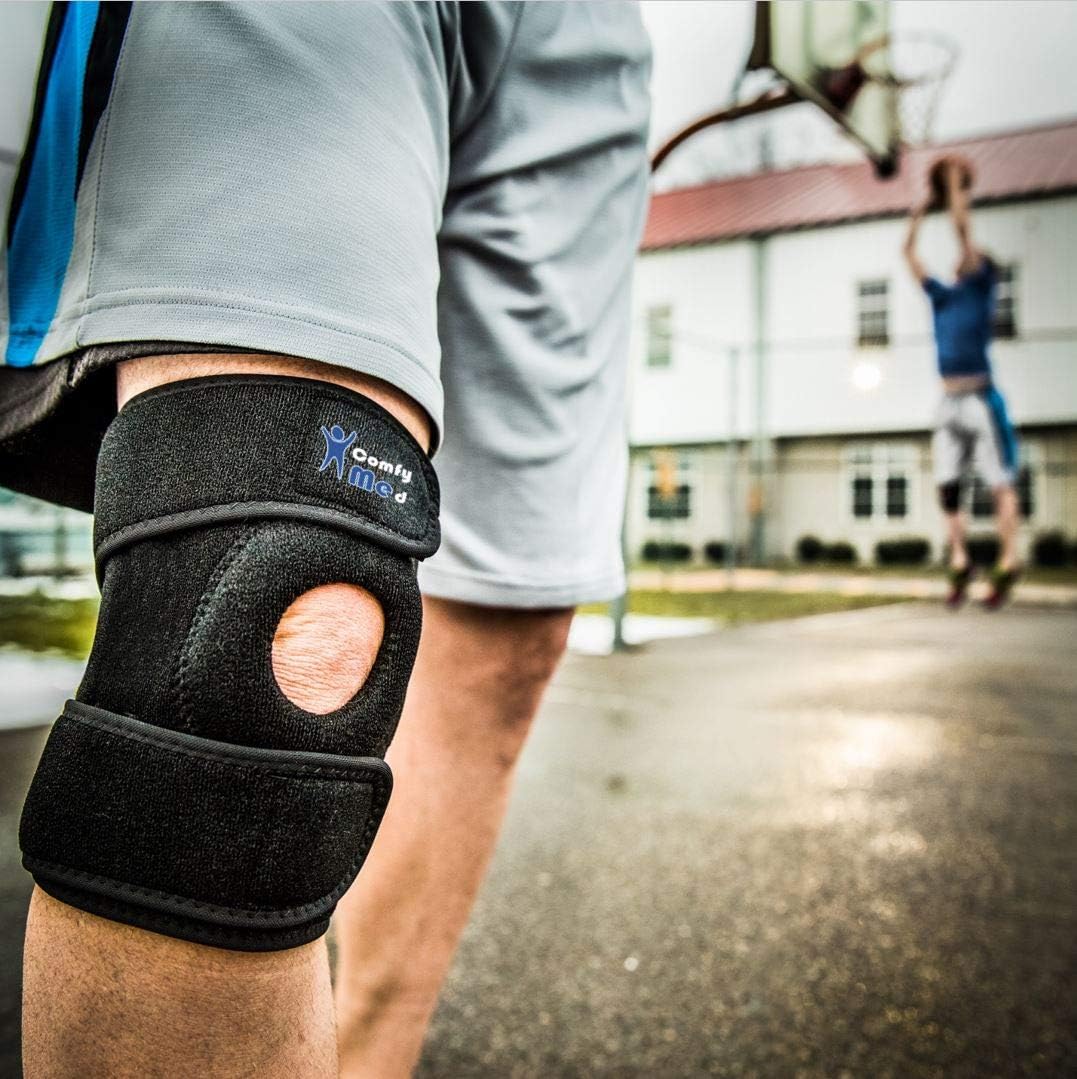 Knee Brace by ComfyMed Premium Adjustable Compression Support Sleeve CM-KB19 for Sport or Pain Relief