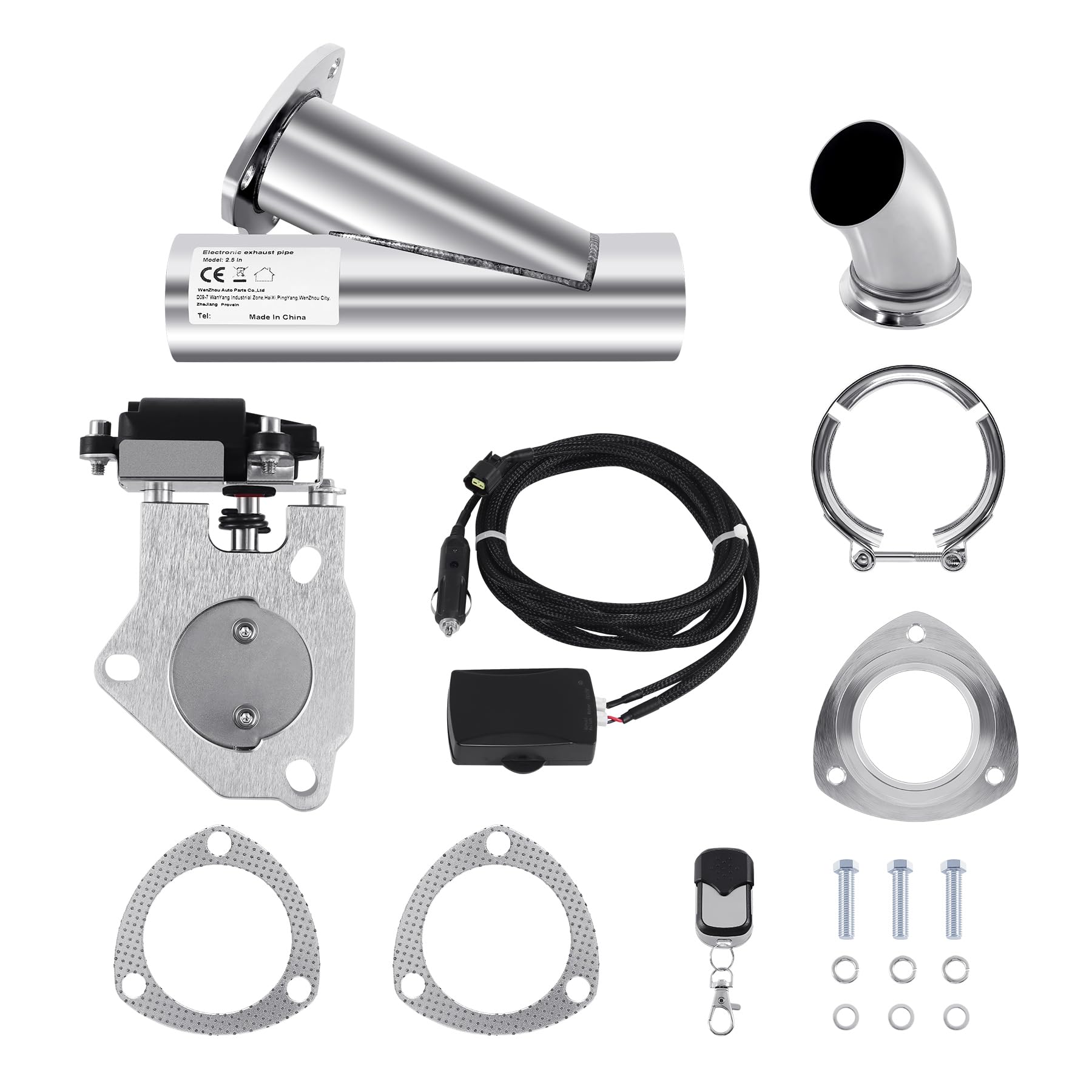Samger 2.5" 63 mm acero inoxidable escape eléctrico silenciador trasero válvula de escape sistema sistema con mando a distancia Se requiere soldadura