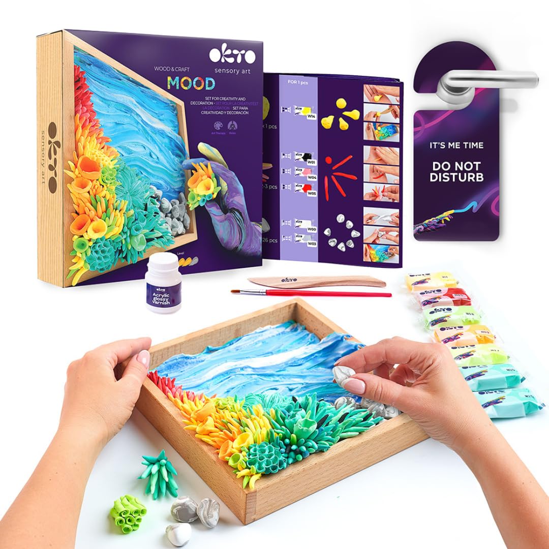 Amazon.com: OKTO Art Kit Ocean Calm | Succulents Art Set 3D for