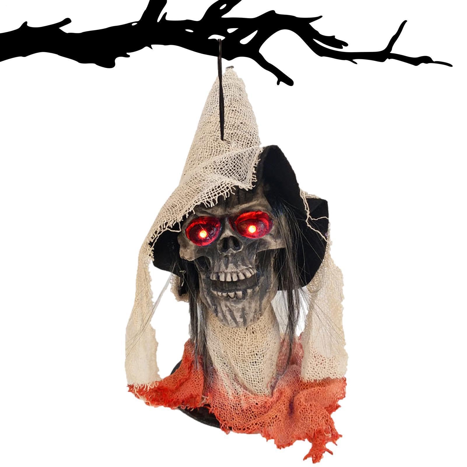 Genérico Esqueleto De Halloween Estatua Sonido Capilar Espeluznante