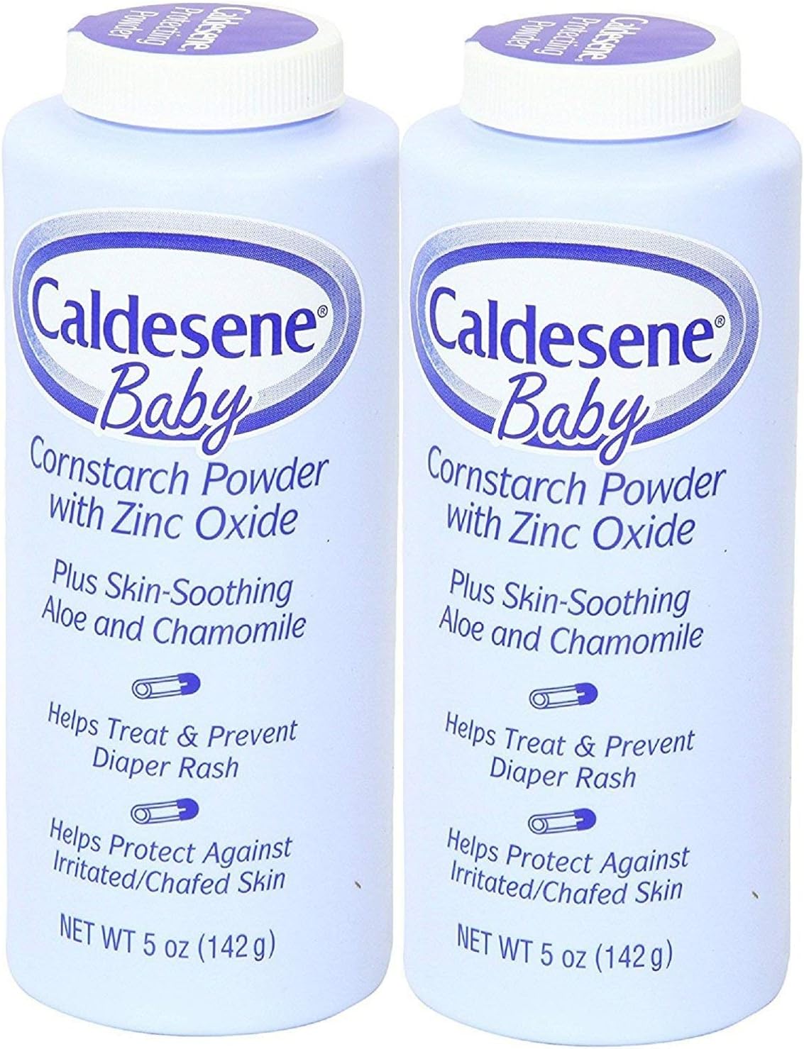 Caldesene Baby Cornstarch Powder With Zinc Oxide 5 oz (Pack of 2)