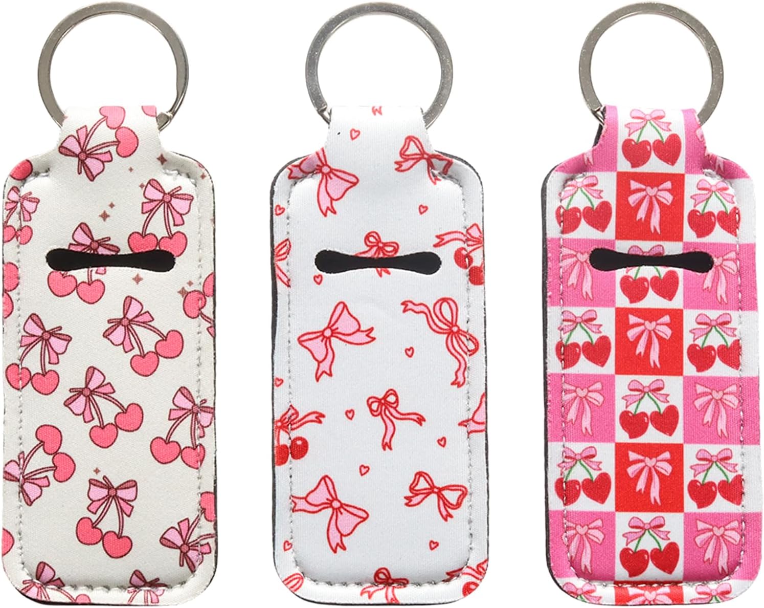 PINE & LINEN Cute Chapstick Holder Keychain,Lip Balm Holder Purse Charm Clip Lightweight Accessories