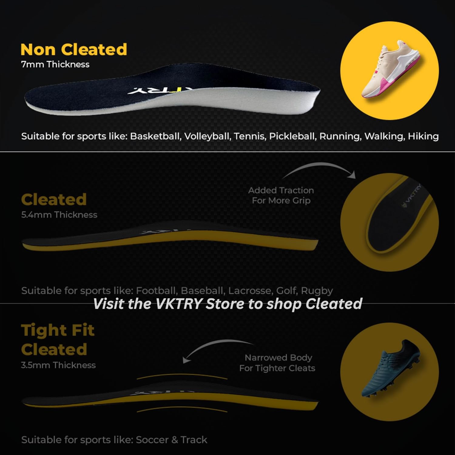 VKTRY Silver Performance Insoles – Carbon Fiber Composite Inserts for Athletes | Lightweight, Structured Arch Support, Shock Absorption, Energy Return, Stability - Image 4