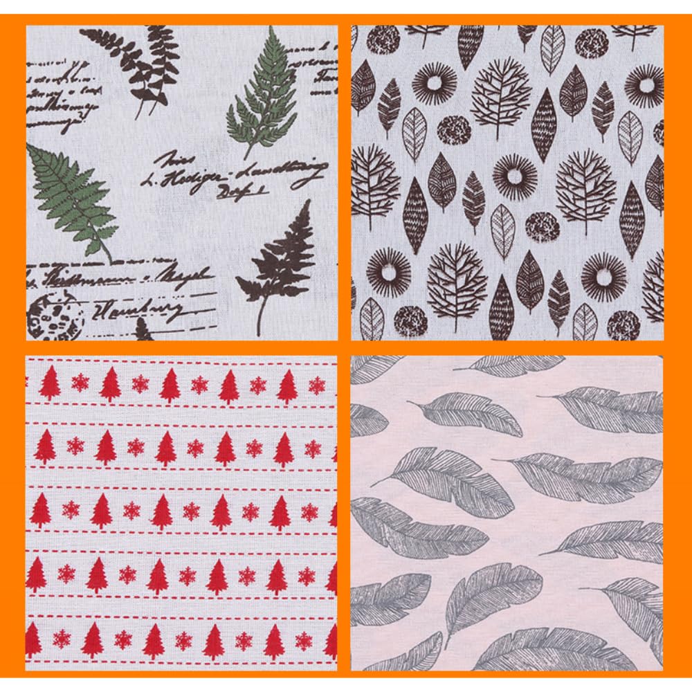500 cm x 110 cm Baumwoll Leinen Stoff Möbelstoff Bedruckter Dekostoff Meterware Bekleidungsstoffe Bastelstoffe für DIY Nähen Kissenbezug Tischdecke Vorhang Stuhlbezug Heimtextilien,Bunt C