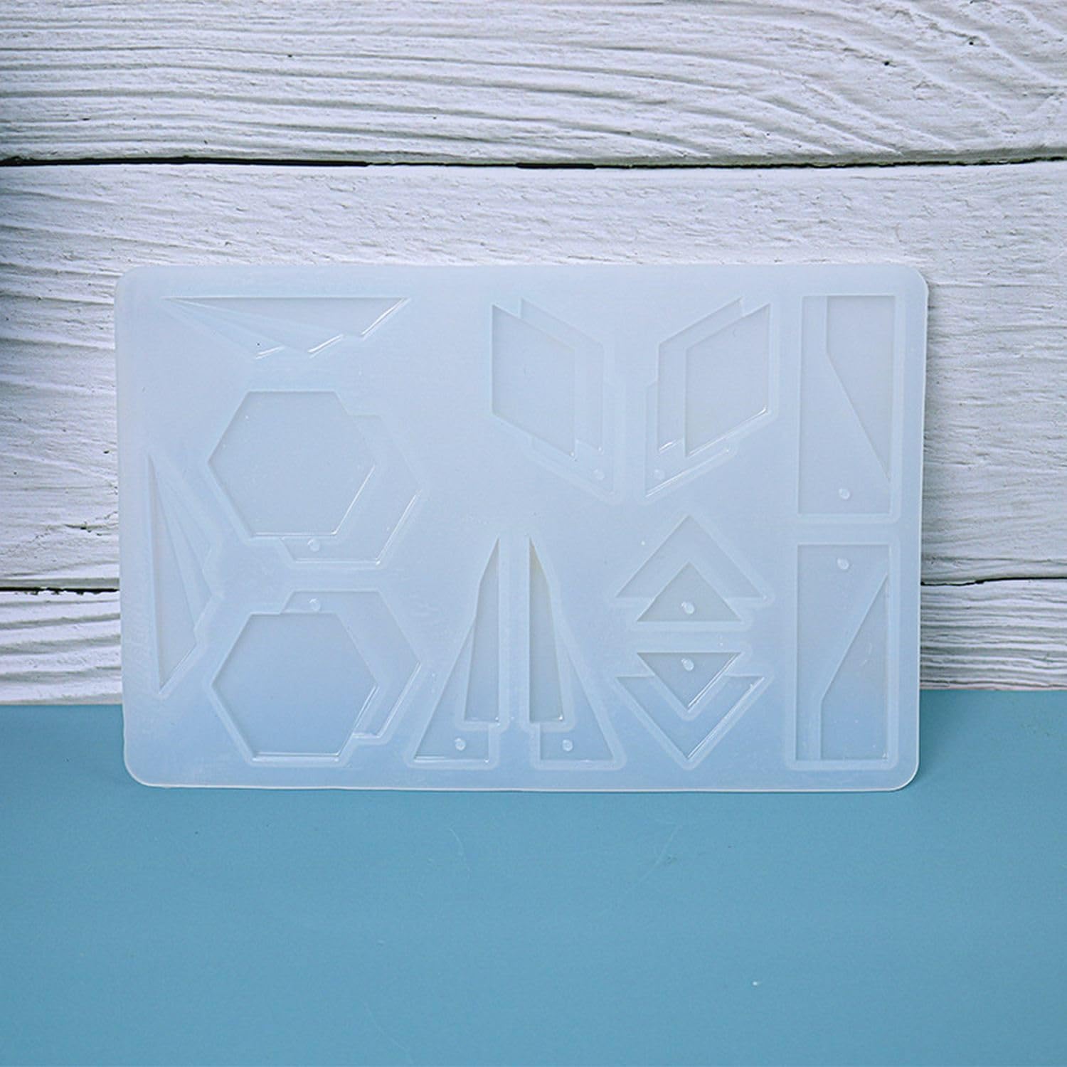 Silicone Jewellery Pendant Mould Geometric Shapes JSM68 | Multiple Shape Cavities, 105 x 158 x 5mm, Resin Casting, Earring & Pendant Making, Flexible Silicone-picture-18