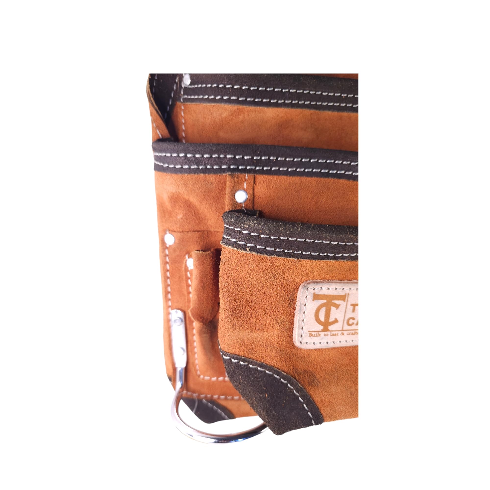 Pochette De Ceinture En Daim Pour Charpentier – 10 Poches, Luxe Et Robuste, Pour Marteau Et Clous