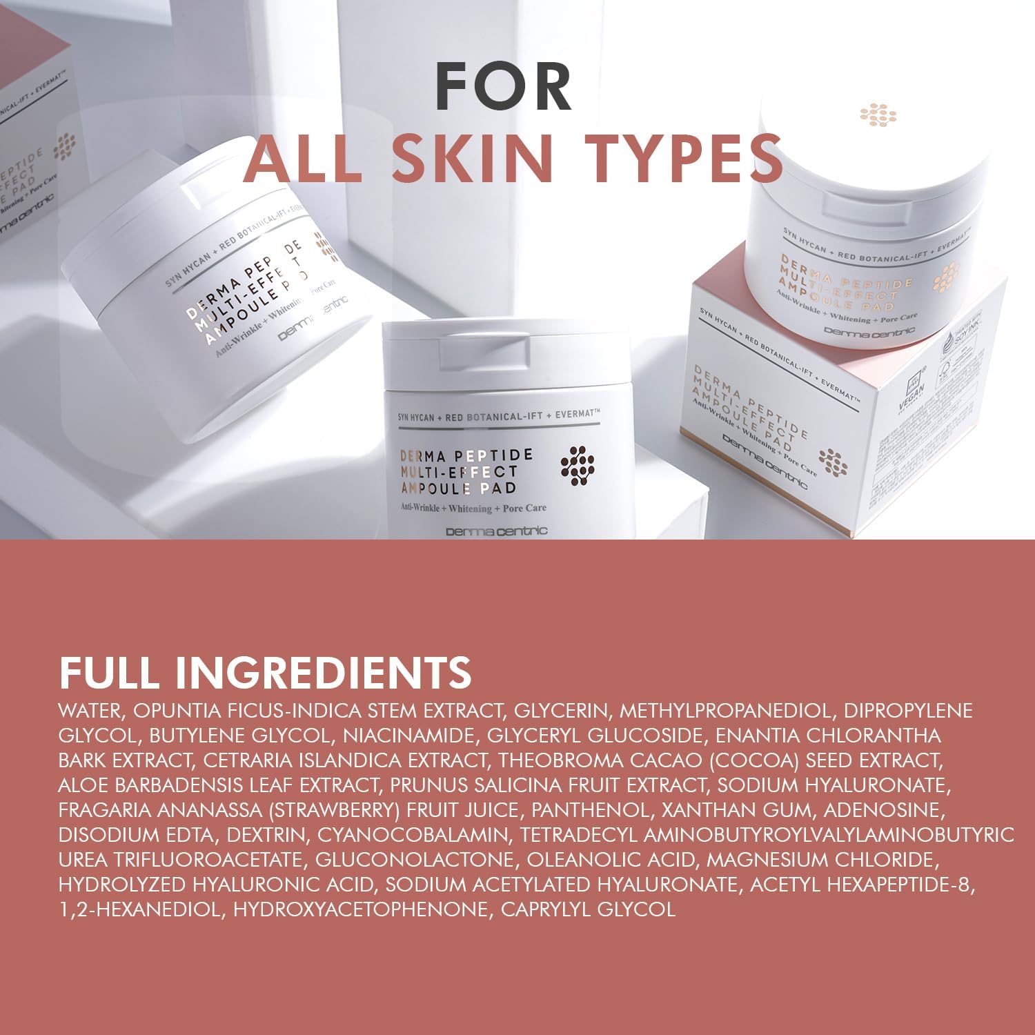 Peptide Multi-Effect Ampoule Toner Cotton Pads – Korean Skincare, Vegan, Hydrating & Firming, Pore Minimizer & Exfoliator w/Ampoule Essence Toner (70 Sheets)