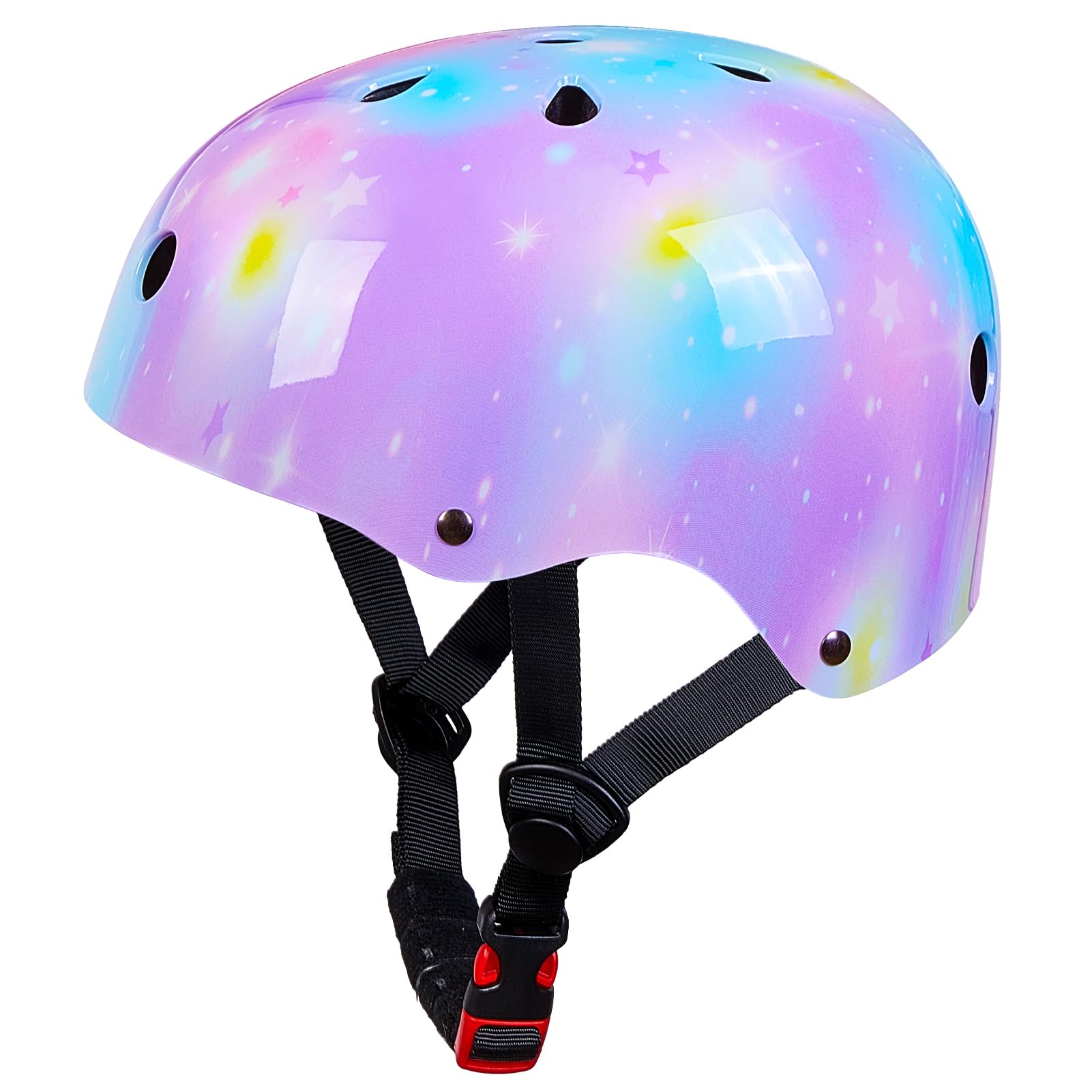 Toddler Helmet, Bienbee Kids Bike Helmet Skateboard Helmets for Bicycle Balance Bike Scooter for Girls Kids Age 3-5-8-14 Years,Pink and Purple S