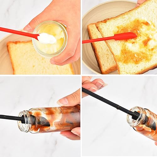 Miniatura 8 de Mini espátula de silicona 6 espátulas pequeñas de última gota espátula reutilizable de doble extremo pequeña de silicona para cocina y belleza