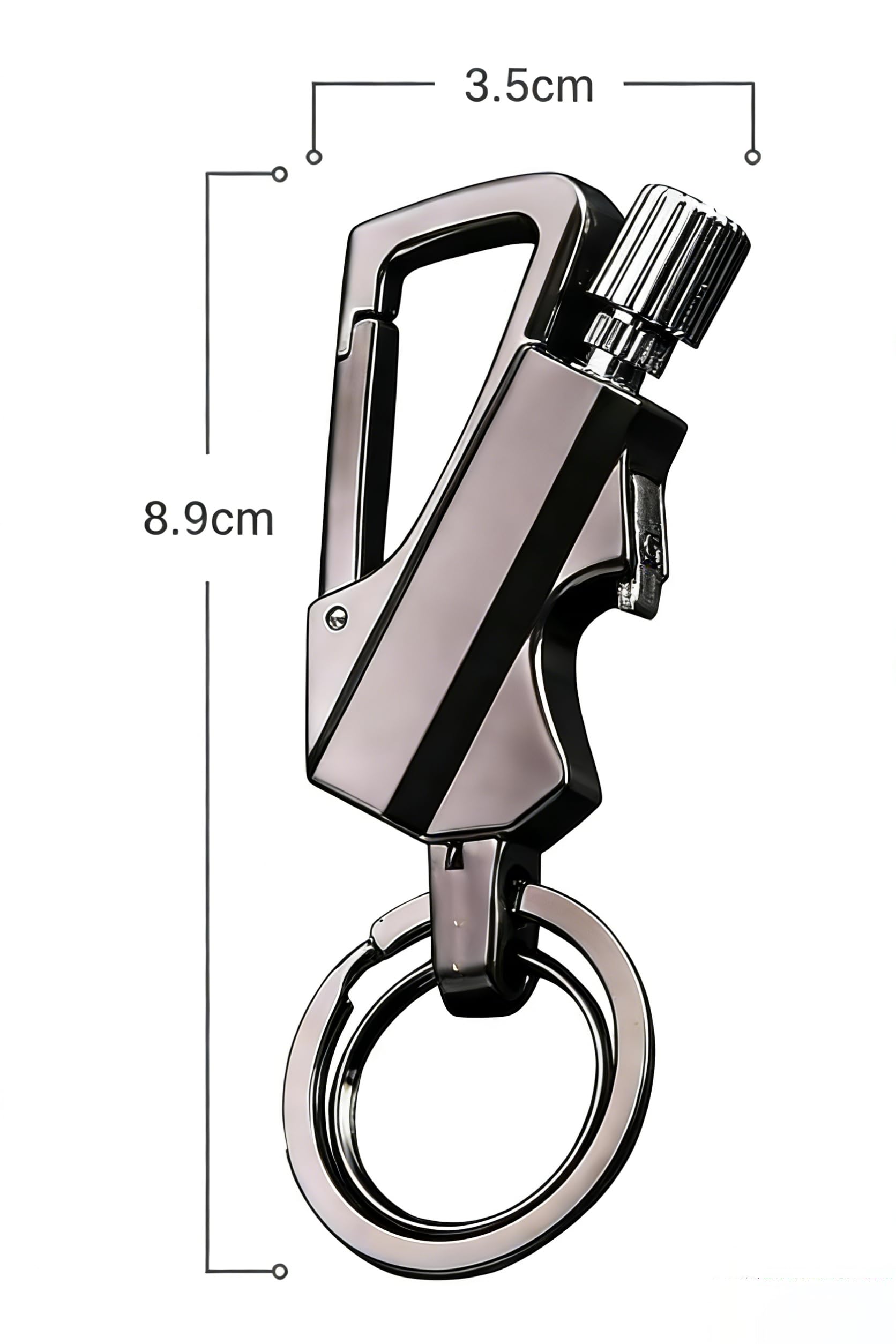 Briquet permanent avec porte-clés multifonction et décapsuleur, allumette d'urgence EDC étanche pour camping et utilisation en extérieur