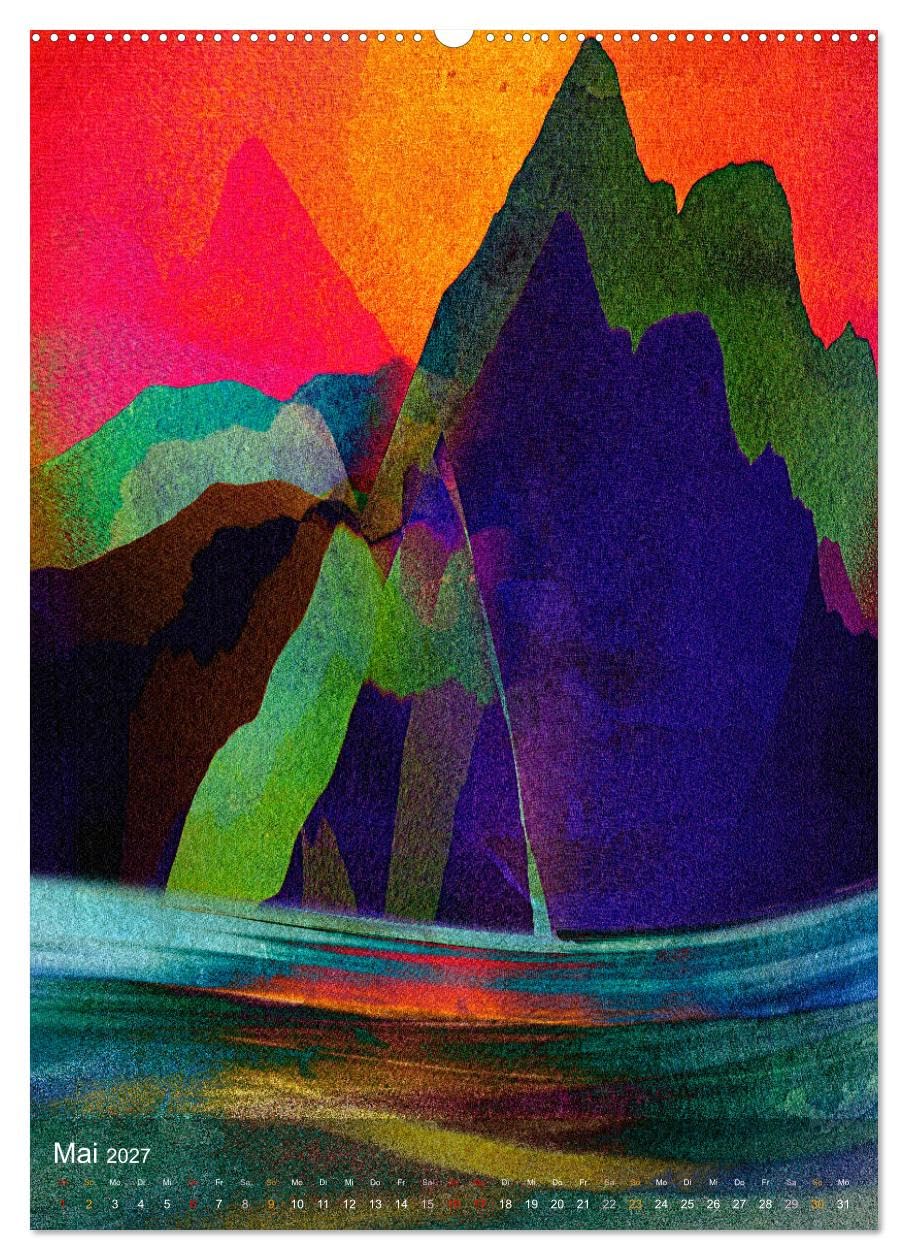 CALVENDO - Zeitgeist (Wandkalender 2027 DIN A2 hoch), Monatskalender: Zeitgenössische digitale Foto Kunst für Heim und Büro