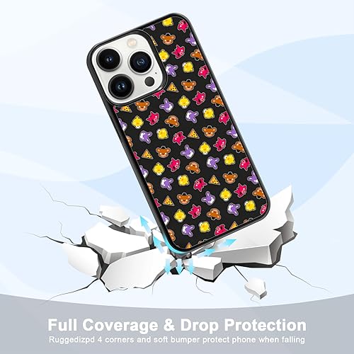 Miniatura 3 de Funda protectora para iPhone 14 Pro, funda protectora de TPU a prueba de golpes con diseño de oso de dibujos animados y Foxy de FNAF Five Nights,