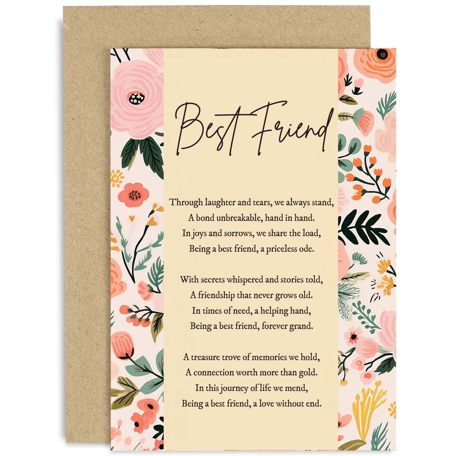 Old English Co. Birthday Card for Best Friend - Birthday Card for Best ...