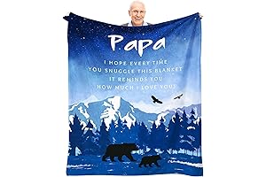 Sentimental Papa Blanket: Snuggle and cherish the love from your precious grandchildren