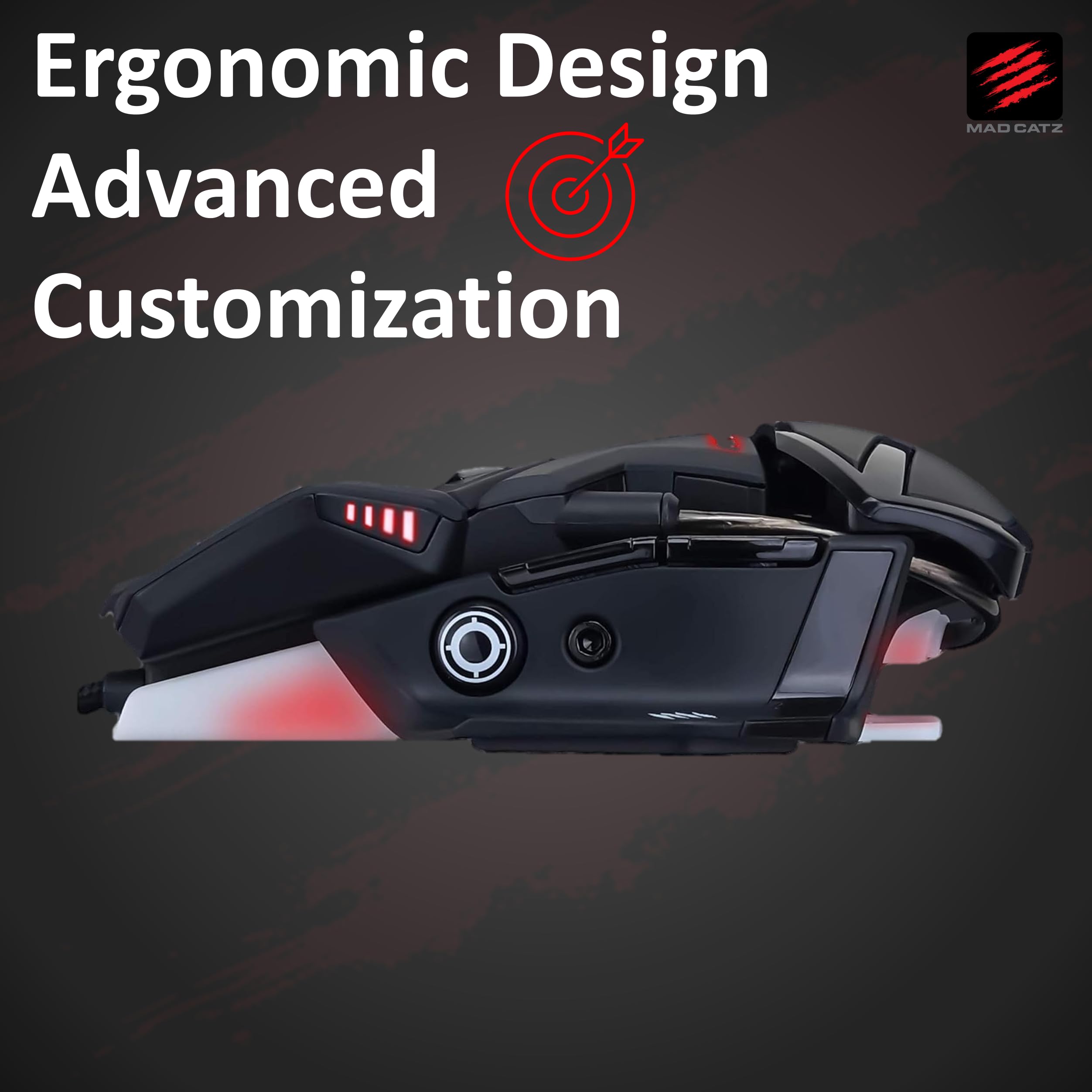 Gaming Maus - Mad Catz Rat 4+ - Kabelgebunden - Optischer Sensor bis 7.200 DPI - 7 programmierbare Tasten - Ergonomisch - PC – Bild 7