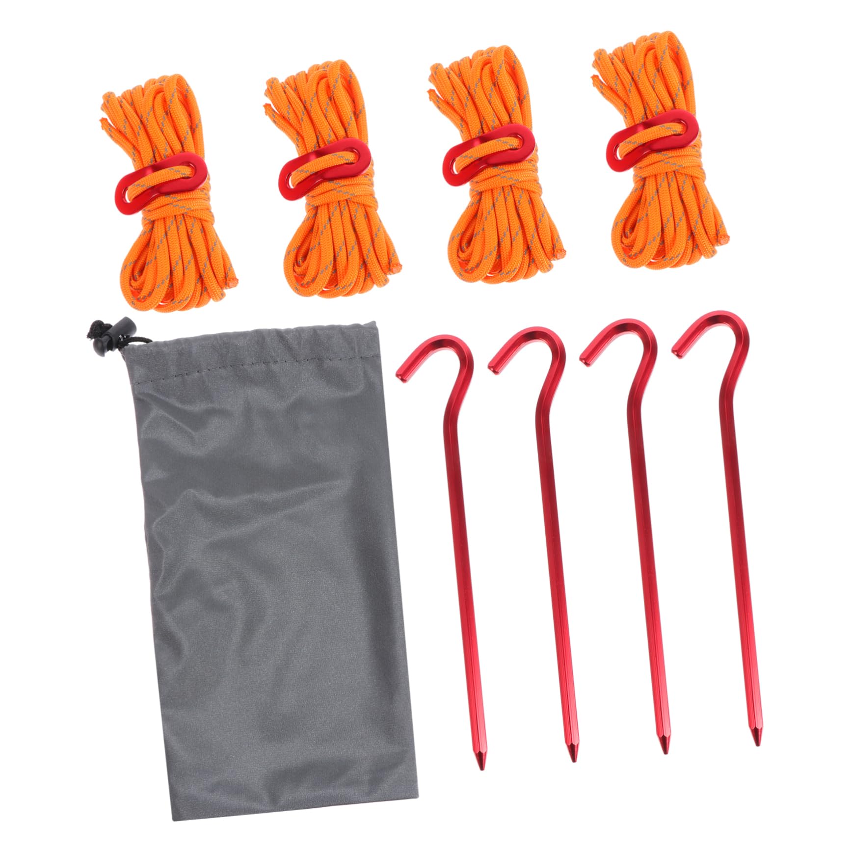 Cuerda de camping y estacas de aluminio reflectantes HANABASS antitropiezos