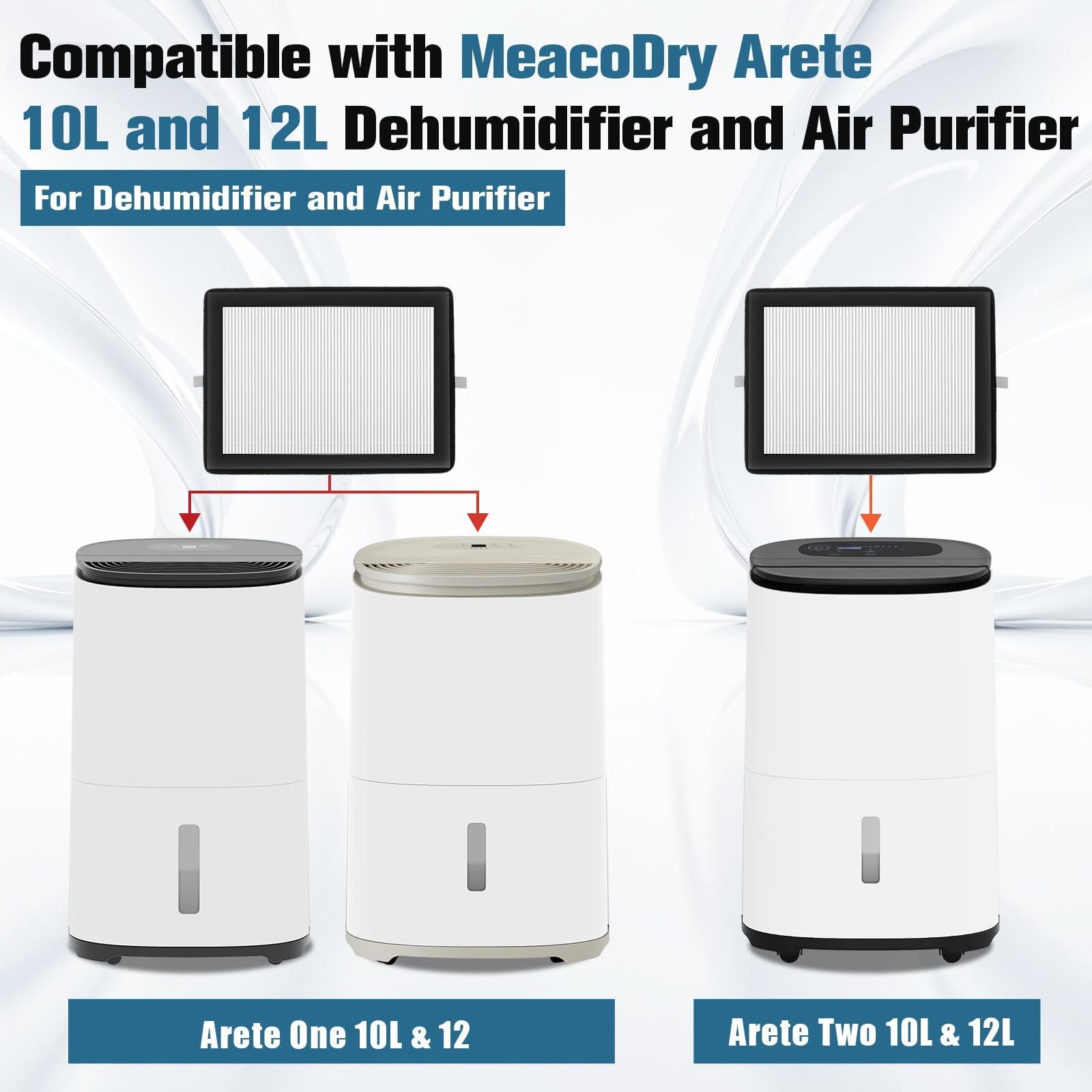 Gekufa Filter 6 Stück, Kompatibel mit MeacoDry Arete One/Two 10 L und 12 L