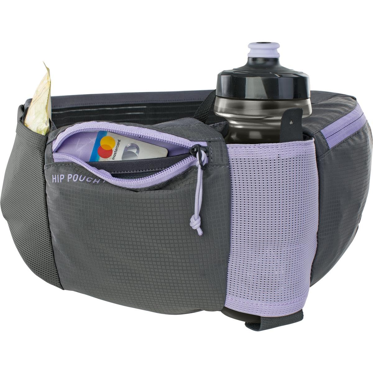 Torba biodrowa EVOC HIP POUCH PRO na wycieczki rowerowe (w tym bidon 550 ml, 2 kieszenie na pasie biodrowym, idealna saszetka na narzędzia, pojemność: 1,5 l), wielokolorowa