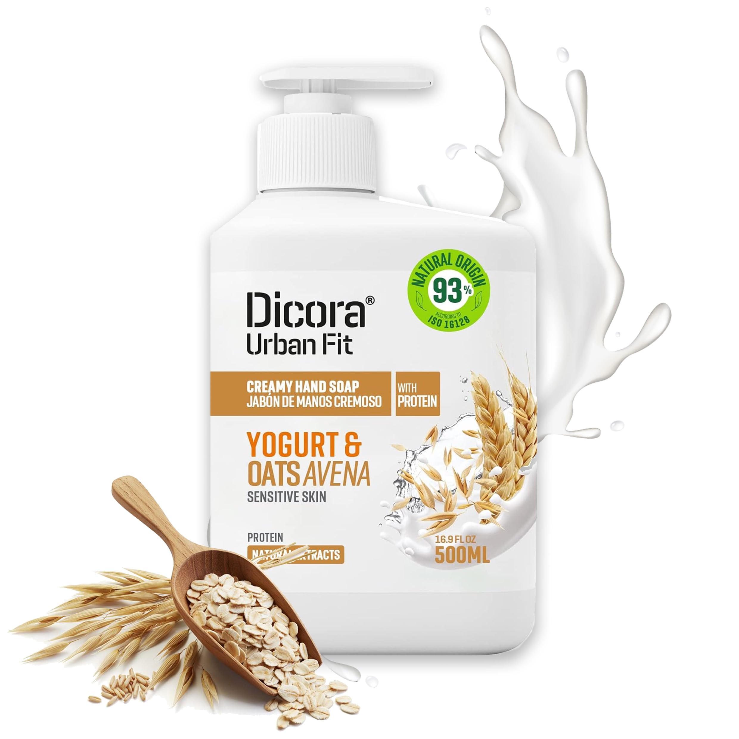 Dicora UrbanFit Jabón de Manos Proteins Yogur & Avena 500 ml