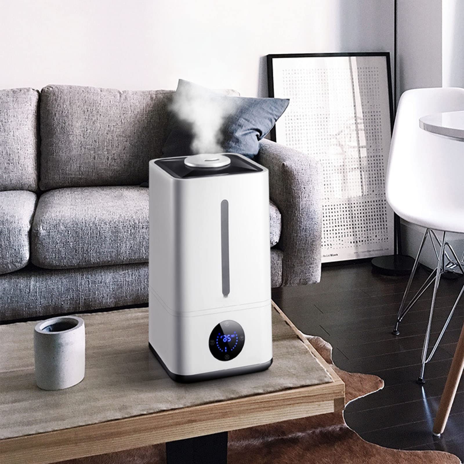 Humidificador, humidificador de Aire humidificador de Niebla para humidificadores de Escritorio personales portátiles de Dormitorio, 3 Modos de Niebla y Apagado automático, Super