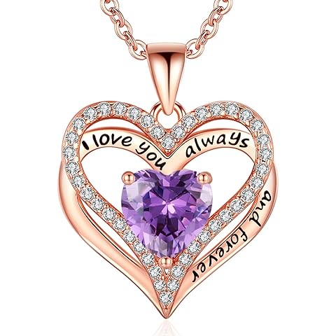 S925 Sterling Silver Necklace for Women, Wife Jewelry Rose Gold, Mom Birthday Valen...