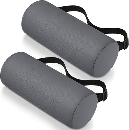 Miniatura 7 de 2 almohadas de apoyo lumbar, almohada de respaldo inferior, cojín de asiento de oficina, almohada negra para silla de juegos con correa ajustable y