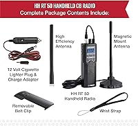 Vista 7 de Radio CB Cobra HHRT50 para viajes por carretera - Radio de emergencia portátil de 2 vías con acceso a 40 canales completos y alertas NOAA, antena