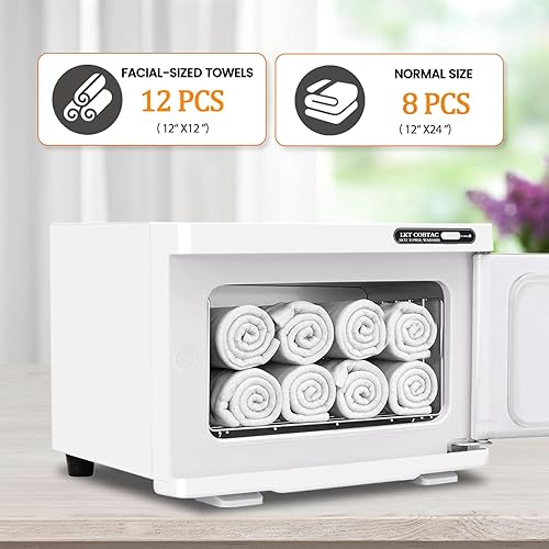 Miniatura 3 de Calentador de toallas calientes,Gabinete calentador de toallas de 8 litros,Carrito de toallas calientes de spa para facial,Negro