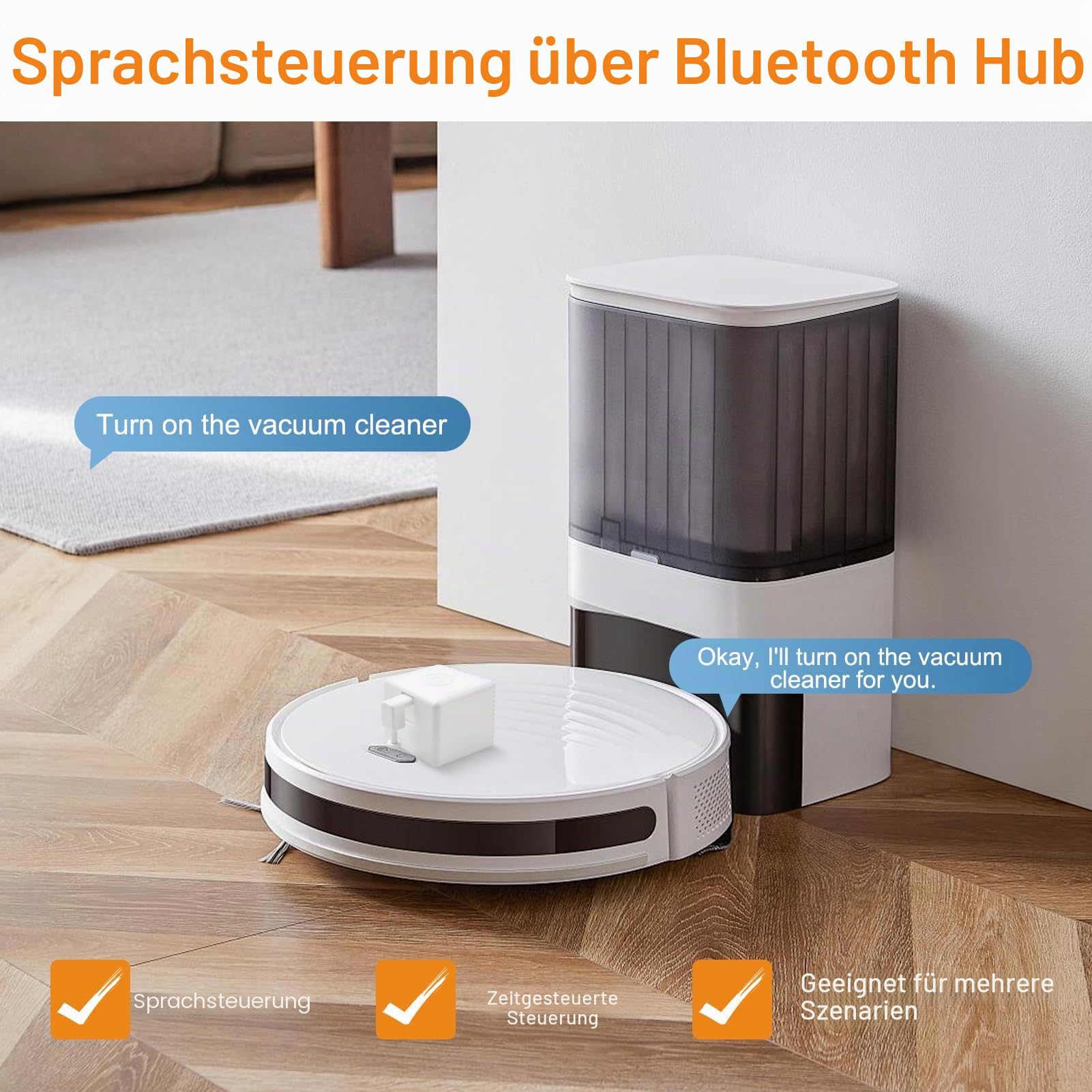 Fingerbot Plus ZigBee Fingerbot-Tastenschalter, Upgrade mit Touch-Steuerung, Weiß, Wippschalter, Druckknopf, AUF-AUF-AN, Weiß
