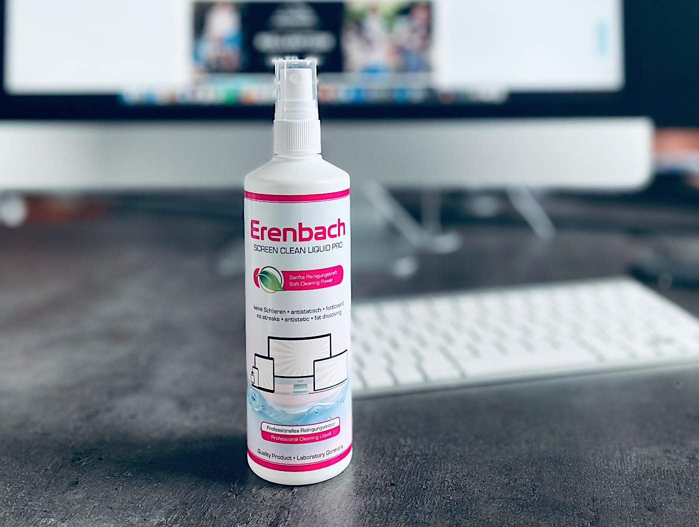 Liquid Pro środek do czyszczenia ekranu (250 ml) ze ściereczką z mikrofibry – idealne czyszczenie wszystkich ekranów i wyświetlaczy – bez smug.