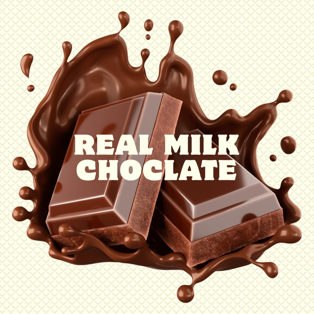 Einstein Energy Smart Snack Bars - Chocolate Peanut Butter Healthy Snacks With Protein, Real Milk Chocolate, Lion's Mane, Green Tea Extract, Caffeine, Citicoline, & L-Theanine, 100% Whole Wheat, 18 ct