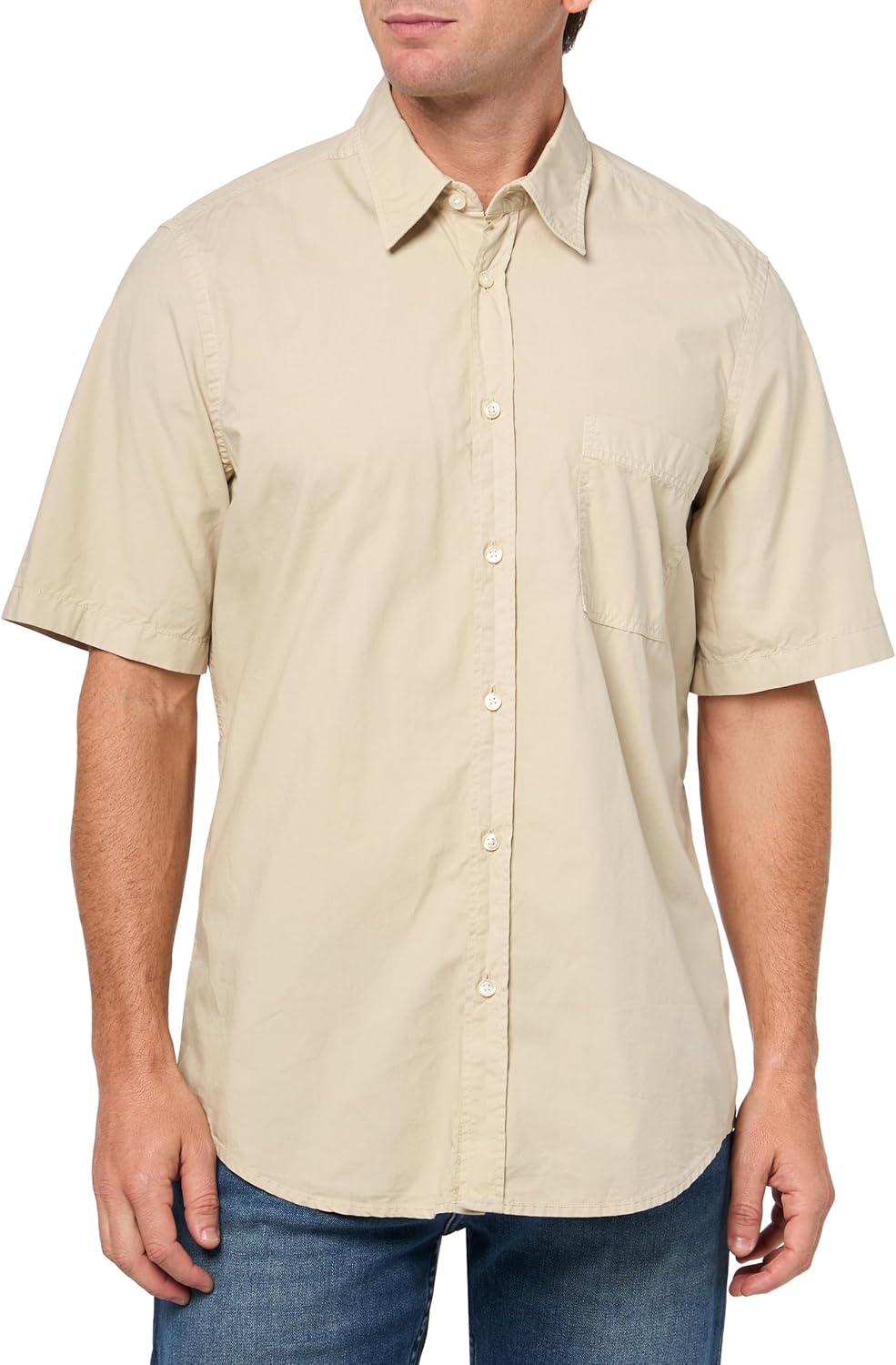 BOSS Men's Relegant Cotton Button Down Short Sleeve Shirt