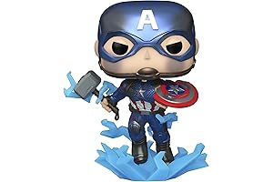 POP! Marvel Avengers Endgame Captain America with Broken Shield & Mjolnir (Glow...
