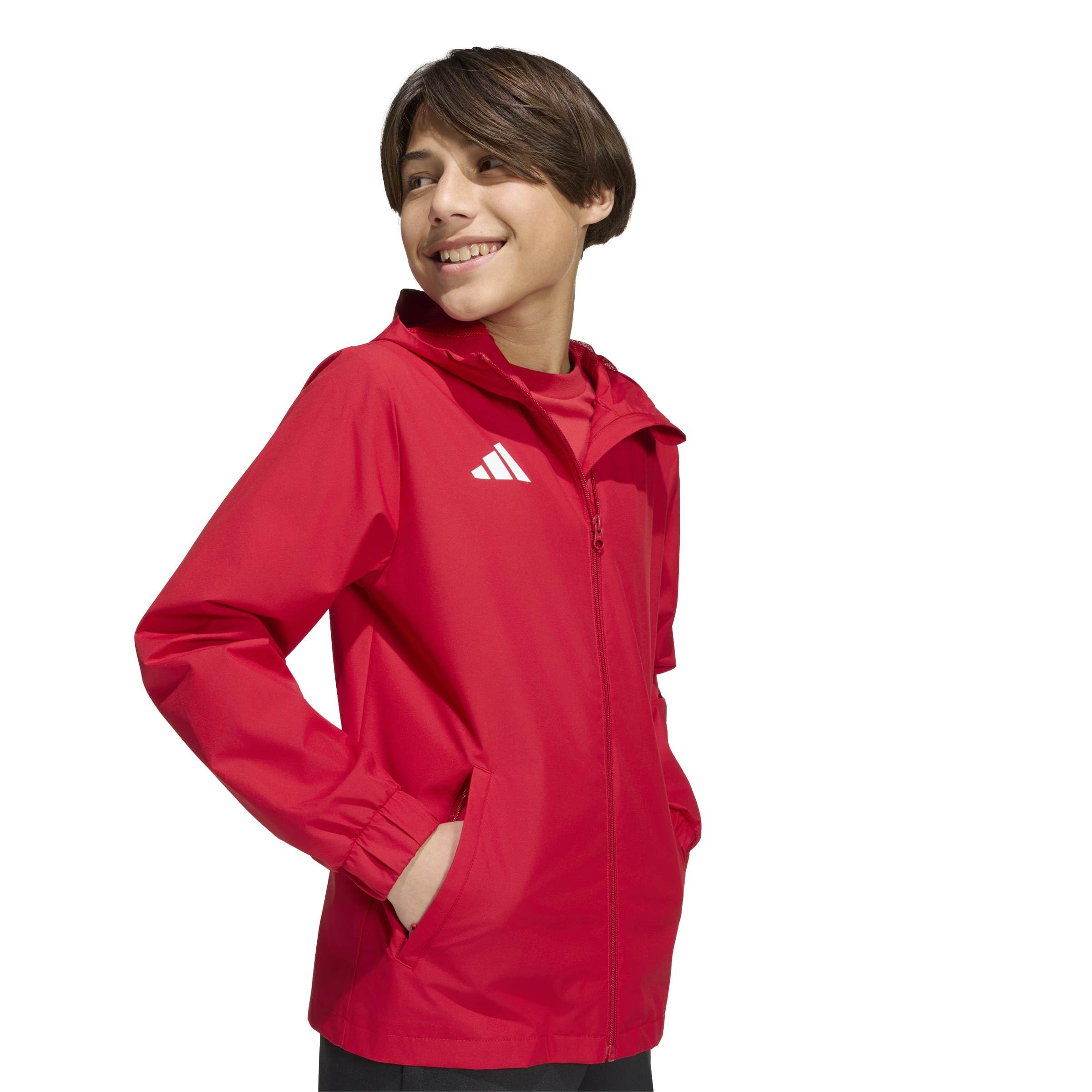 adidas Uniseks - dzieci Entrada26 All Weather Kids Coat, team power red 2/white, 15-16 Years