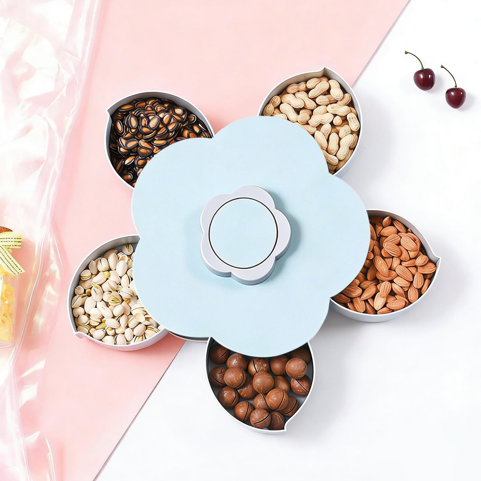 Boîtes à goûter Récipient Réutilisable à Couvercle Rotatif | Rangement pour Apéritif Adultes pour , Adultes, Maison, Fêtes, Voyages, Camping, Bonbons, Chocolat, Biscuits,