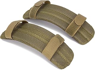KANGQL 1 par de hombreras tácticas para chalecos, almohadillas de correa de cojín, prácticas almohadillas para correa de hombro, almohadillas para el hombro para cámara, color verde militar