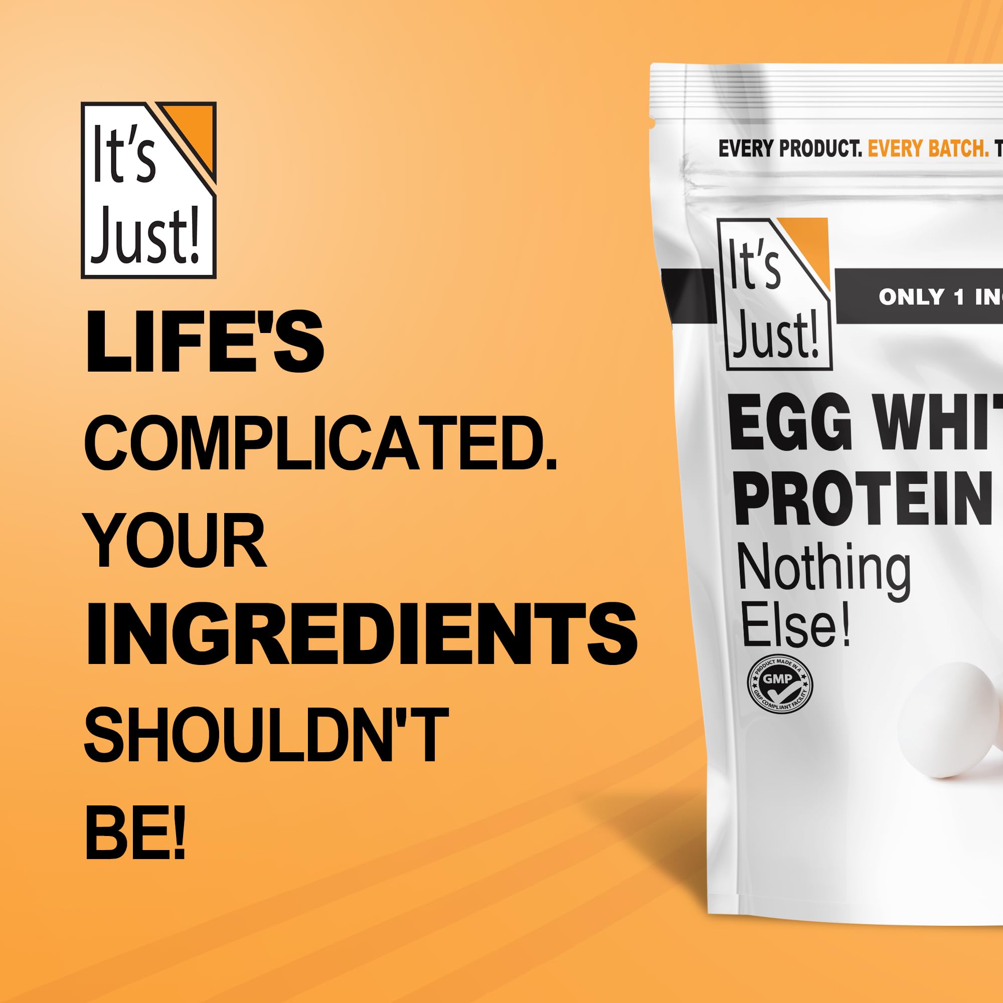 It's Just! - Egg White Protein Powder, Unflavored, 3lb — Amazon image 9