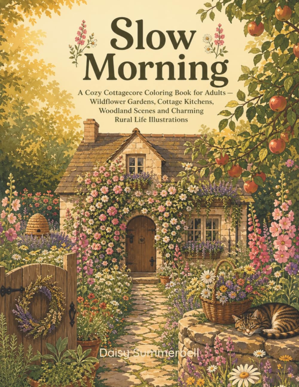 Slow Morning: A Cozy Cottagecore Coloring Book for Adults — Wildflower Gardens, Cottage Kitchens, Woodland Scenes and Charming Rural Life Illustrations (The Slow Pages)