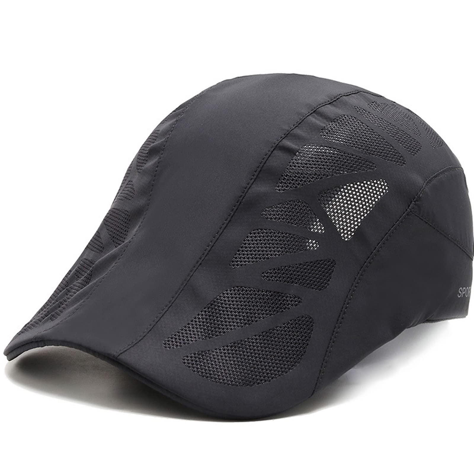 Baynetin Ajustable Boinas Hombre Unisex de Gorras Plana, Verano Quick-Drying Secado Rápido Malla Transpirable Gorras Planas Gorras Trucker