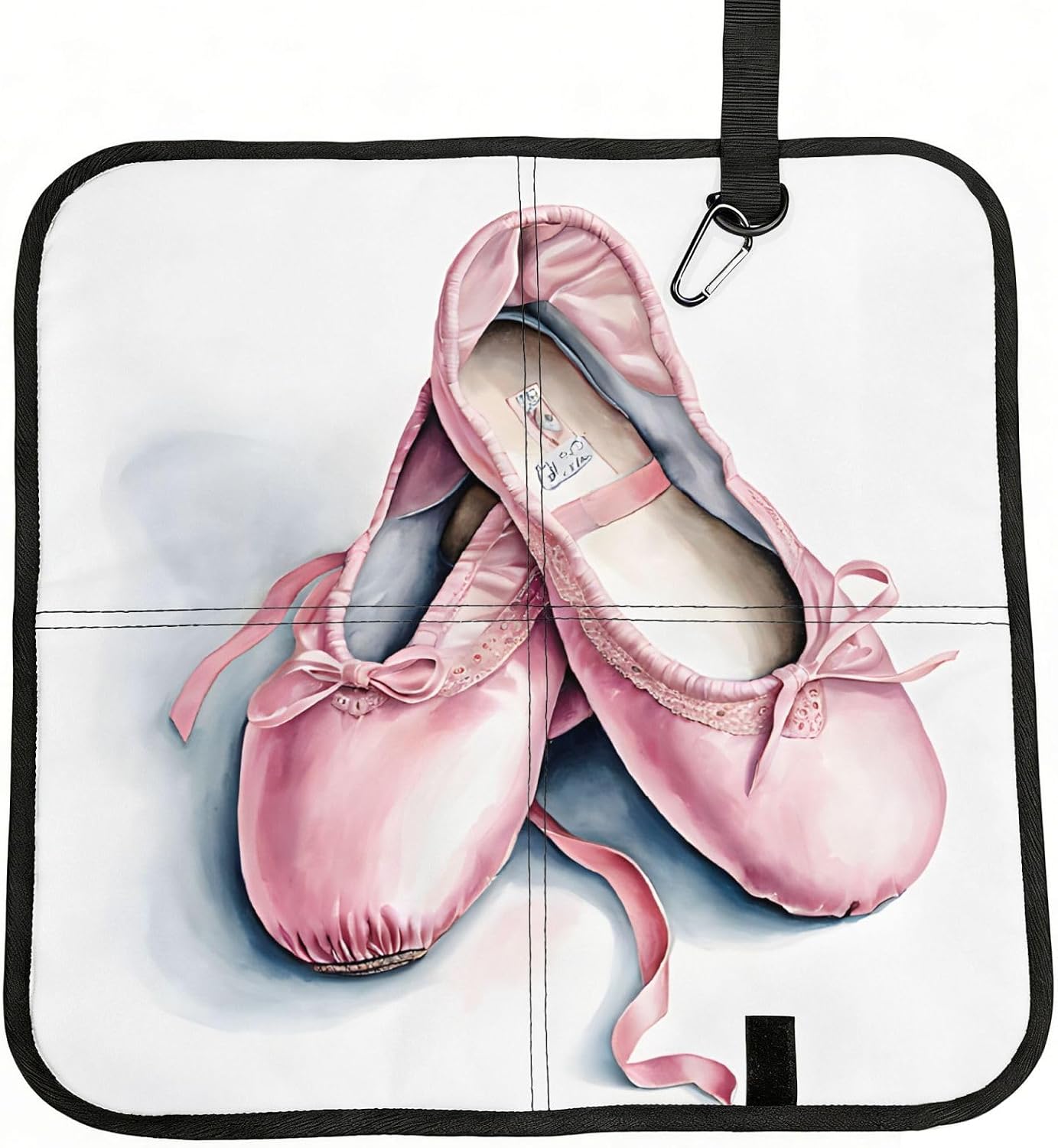 (Ballet Dancer) Sitting Pad Foldable Seat Cushion Lightweight Camping Seat Mat with Hook for Outdoor Hiking Picnic Camping